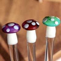 Image 2 of Mushroom Glass Stir Stick