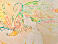 Image 2 of “yellow gingko leaf i saw falling in october” original drawing 
