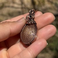 Image 5 of Peach Moonstone with Sunstone Pendant 💘✨