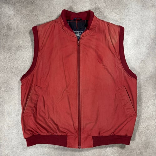 Image of 1980s Burberry Zip Up Vest, Size Large