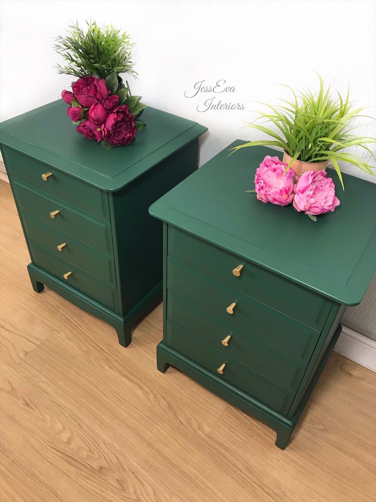 Two pairs of Stag Bedside Tables - commission 