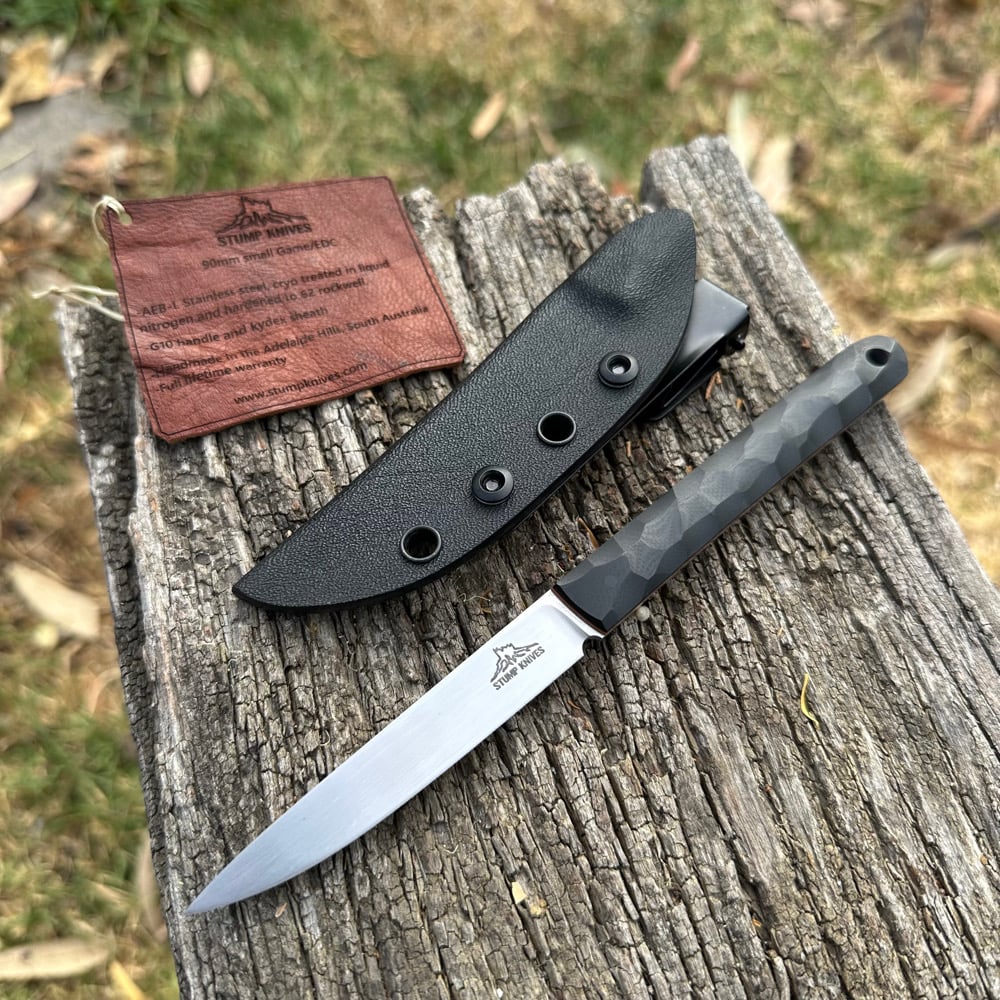 Image of 90mm Small Game/EDC AEB-L Black G10