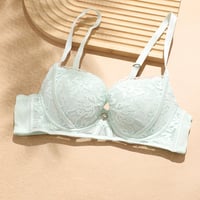 Image 4 of Autumn Winter Women’s Push Up Lace Bra Comfort Padded Underwire Bra Lift Up Add One Cup FW6052