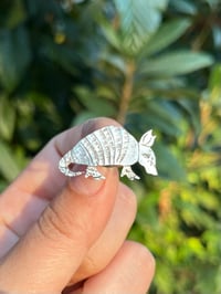 Image 1 of Sterling Armadillo Pins