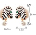 Image of Green Eyed Zebra Earrings