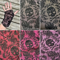 Image 2 of Custom Glam Goth Silk Gloves