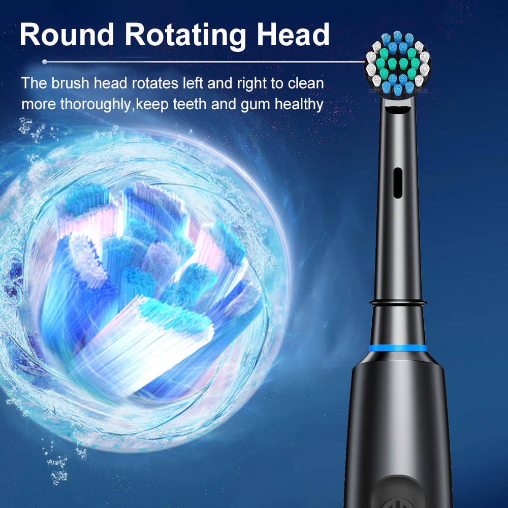 Image of Electric Toothbrush Rotary Rechargeable Electric Toothbrush for Adults Rotating Electric Toothbrushe