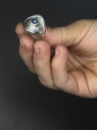 Image 3 of Sapphire Stardust saddle ring | size 10