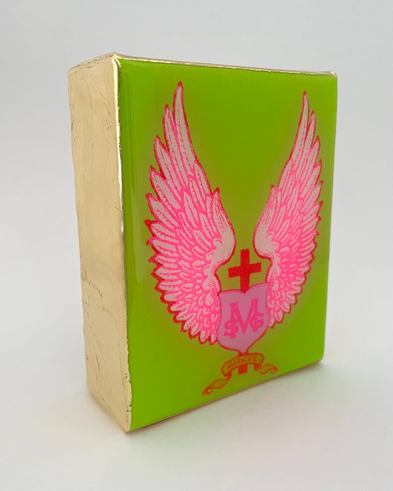 Image of MSG Wings Lime Green/Pink