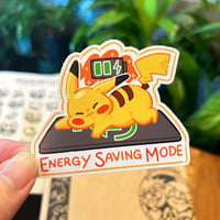 Energy Saving Mode | Pokemon | Pikachu ✦ Die-Cut Sticker