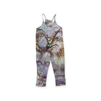 Image 1 of S/M Knit Pocket Playsuit in Muted Watercolor Orb Ice Dye