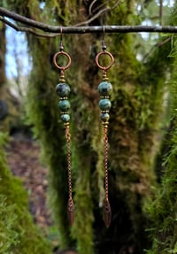 Image 1 of African turquoise charm drops