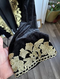 Image 4 of NWT Velour short duster with gold trim