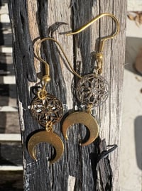 Image 5 of Delicate Moon Goddess Earrings