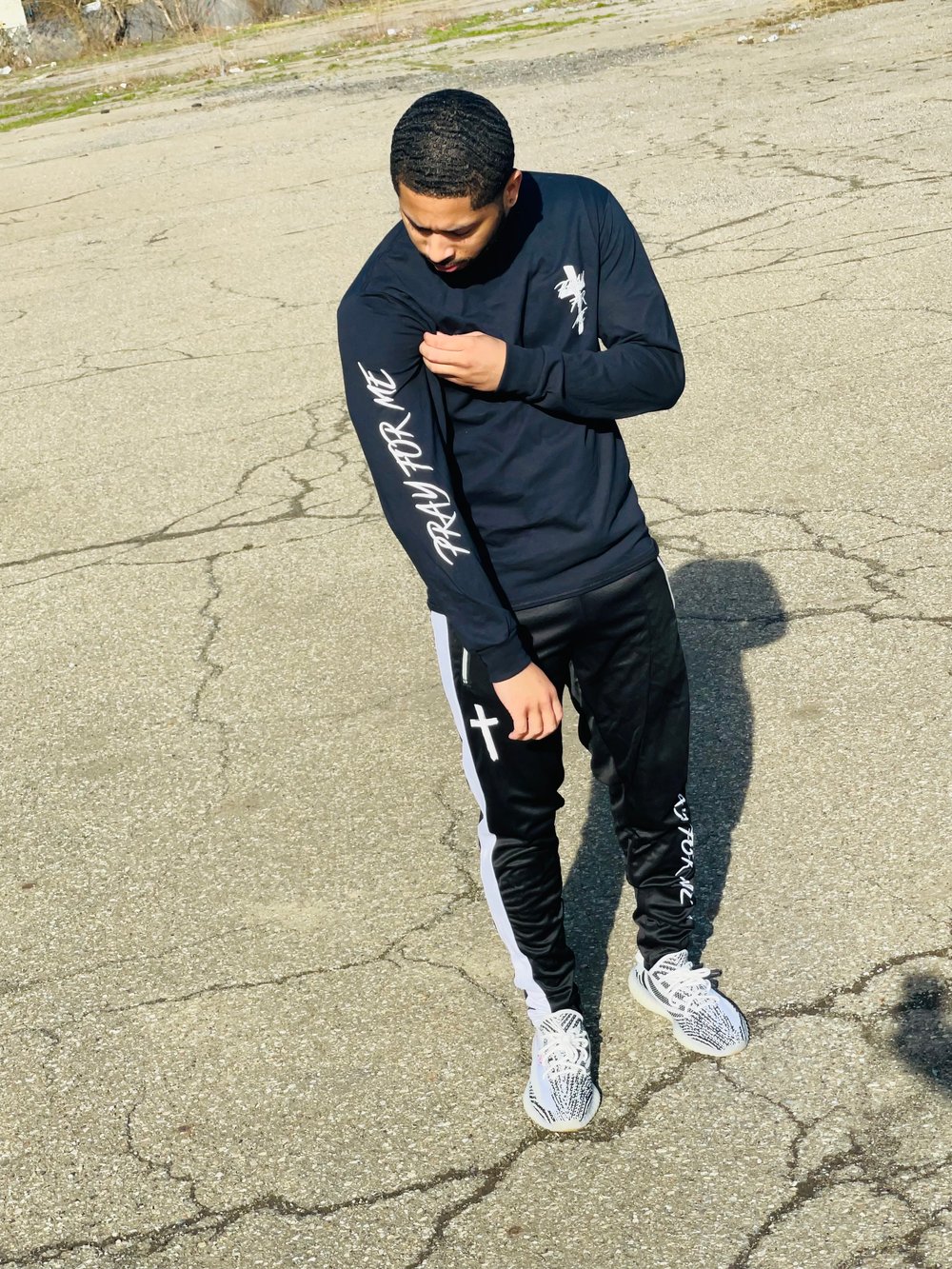 Image of Pray 4 Me Long Sleeve Shirt and Track Pants set