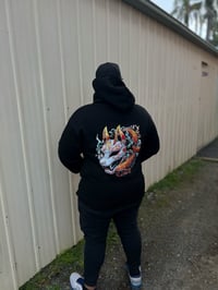 Image 1 of Black Kitsune Koi V2 Hoodie