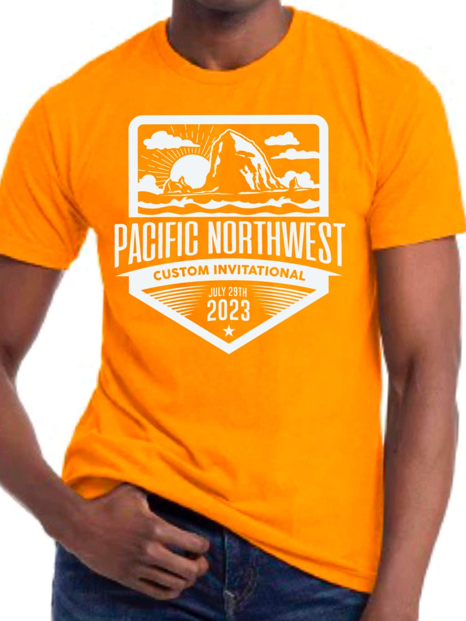 Image of PNWCI 2023 TEE- ORANGE w White ink