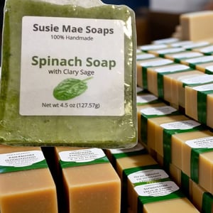 Image of Spinach Soap (with clary sage)
