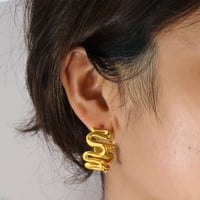 Image 2 of Kira half Hoop Earring