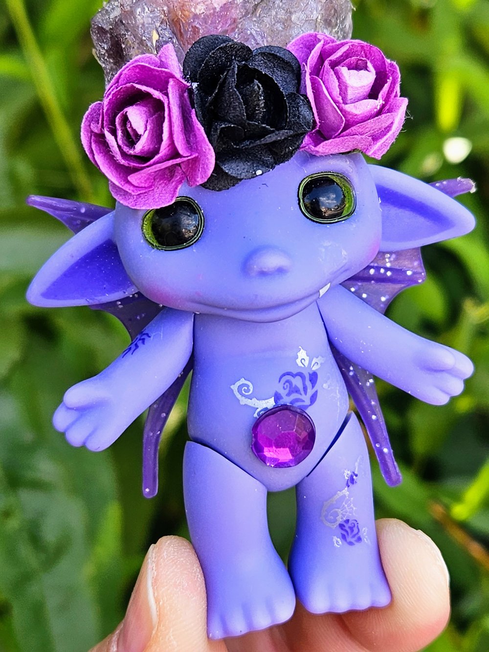 Amethyst Purple Rose ZELF 4"