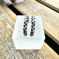 Image 5 of Twisted braided Hoop Earrings 