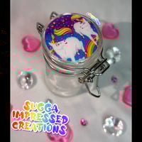 Image 1 of Lisa Frank Unicorns Mini Glass Stash