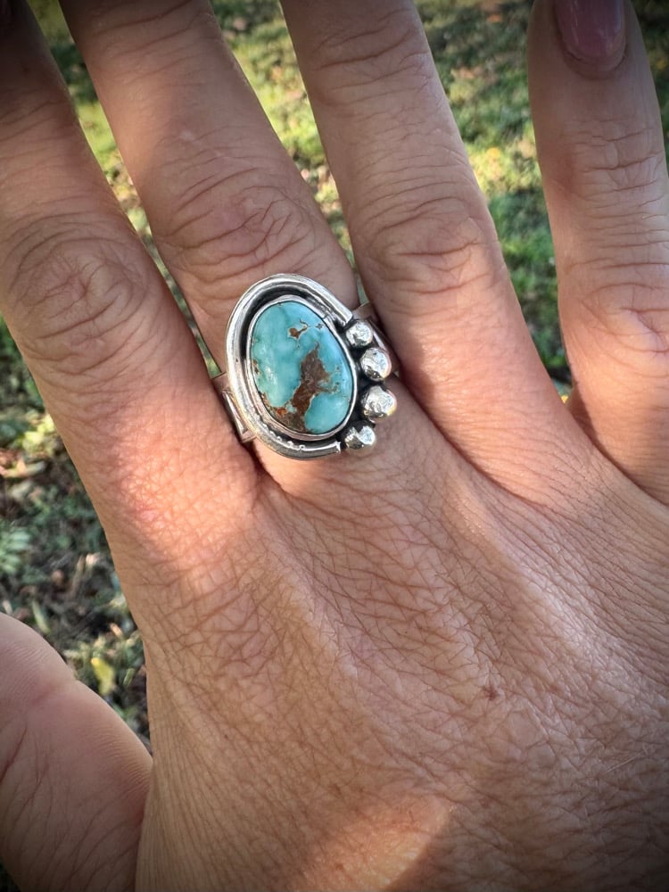 Image of Dry Creek  Thick Stamped band Ring - Size 8