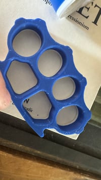 Image 1 of 4 Finger Blue and White EDC Knuckles 