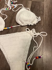 Image 2 of white crochet swimsuit 