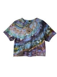 Image 2 of XS Crop Tee in Rustic Earthy Agate Ice Dye