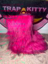 Image 2 of Pink Black Faux Imitation Fur Y2K Yeti Baddie Snow Boots
