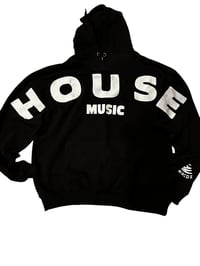BLACK HOUSE MUSIC HOODIE (Large Letters - HOUSE ) for Music Lovers