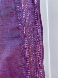 Image 2 of khadi silk scarf -purple 
