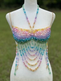 Image 2 of Rainbow Beaded Bralette