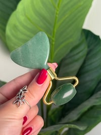 Image 3 of GREEN AVENTURINE GUA SHA FACE ROLLER