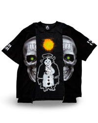Image 1 of UPCYCLED MASHUP SUN SKULL TEE (2XL)