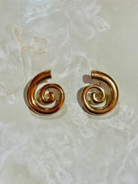 Image 2 of Chunky Swirl Stud Earrings