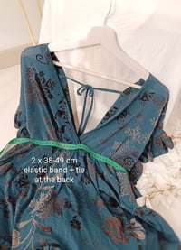 Image 8 of Boho maxi dress for photoshoot | Lorette | size S-M-L | turquoise | photo props
