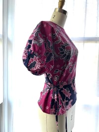 Image 2 of Holly Stalder Vintage Batik Fabric Tie Side Shirt 