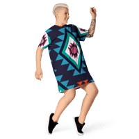 Image 1 of T-shirt dress (native American style)