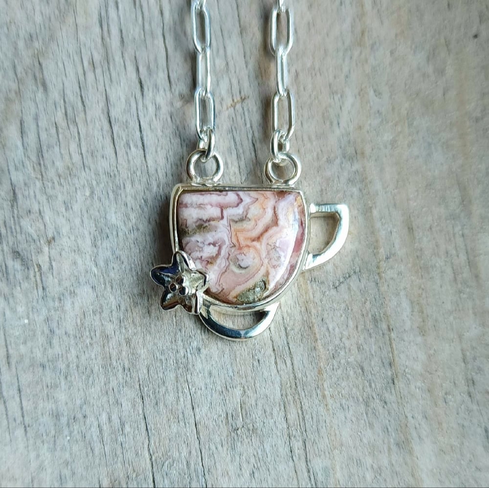 Image of Rhodochrosite Pendant [Demi] — Cup of Courage