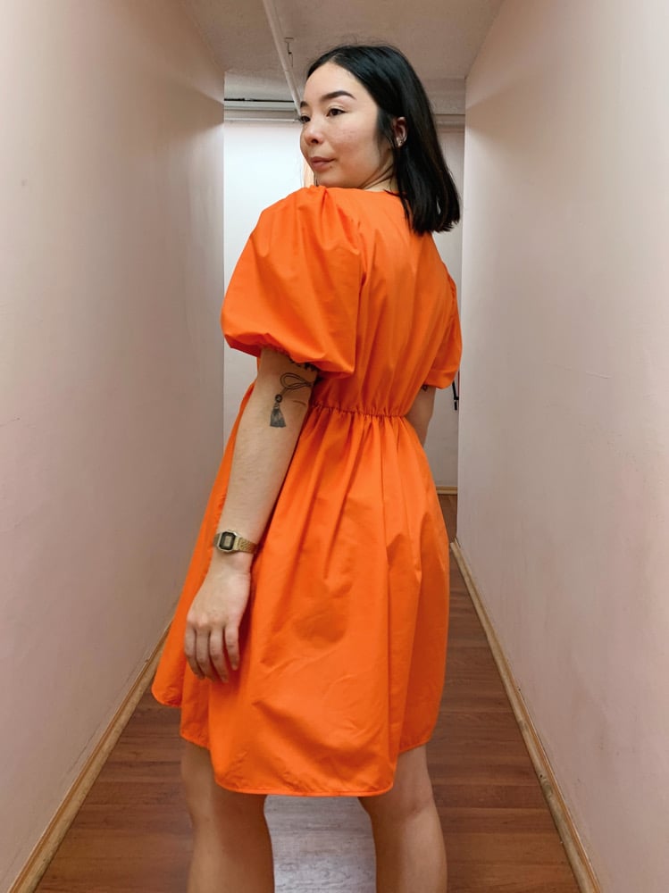 Image of MADE TO ORDER Puff Sleeve Dress — Spooky White Ghostie