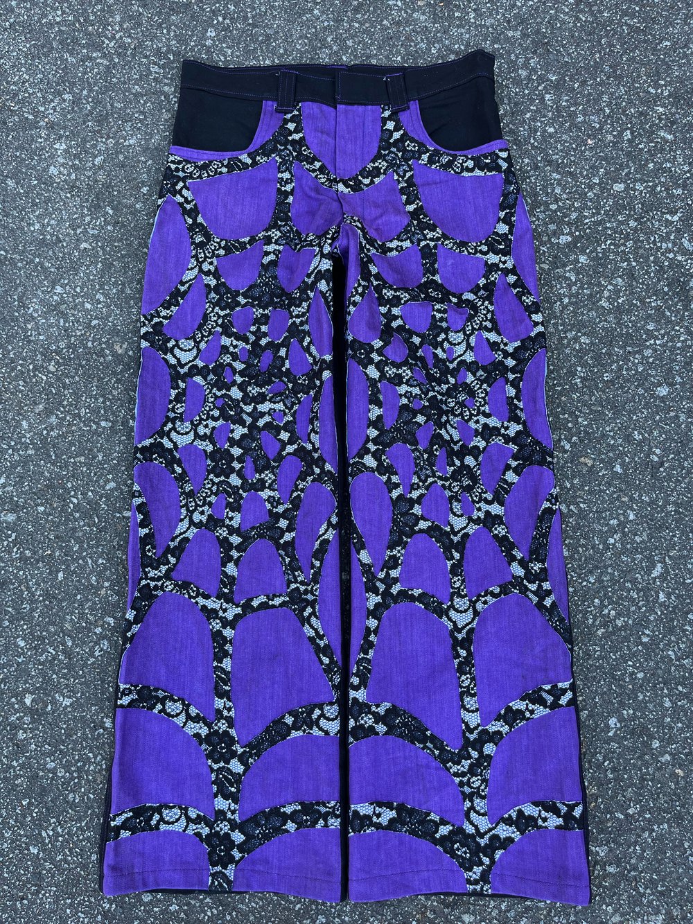 Image of PURPLE LACE WEB PANTS 