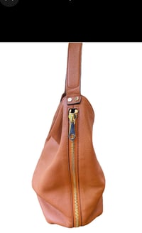 Image 2 of  Rebecca Minkoff cognac brown leather hobo bag 