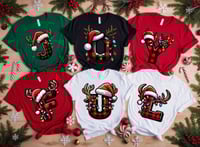 Image 3 of Family Christmas Alphabet Letter Bundle Shirts