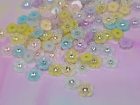 Image 1 of flower nail decoration with rhistone