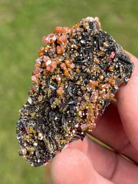 Image 1 of Vanadinite On Black Barite Specimen #2196