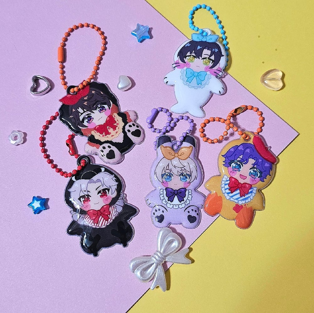 Image of Love and Deepspace Chibi Animal Puffy Charms and Stickers