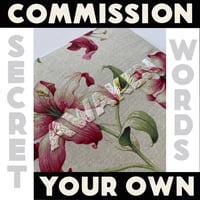 Image 1 of 8” Secret Word Embroidery Commission Deposit