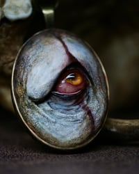 Image 10 of Pennywise Eye glow in the dark pendant OOAK